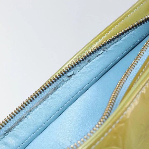 LOUIS VUITTON Monogram Vernis Houston Hand Bag Baby Blue M91005 LV Auth hk3138 - Picture 12 of 16